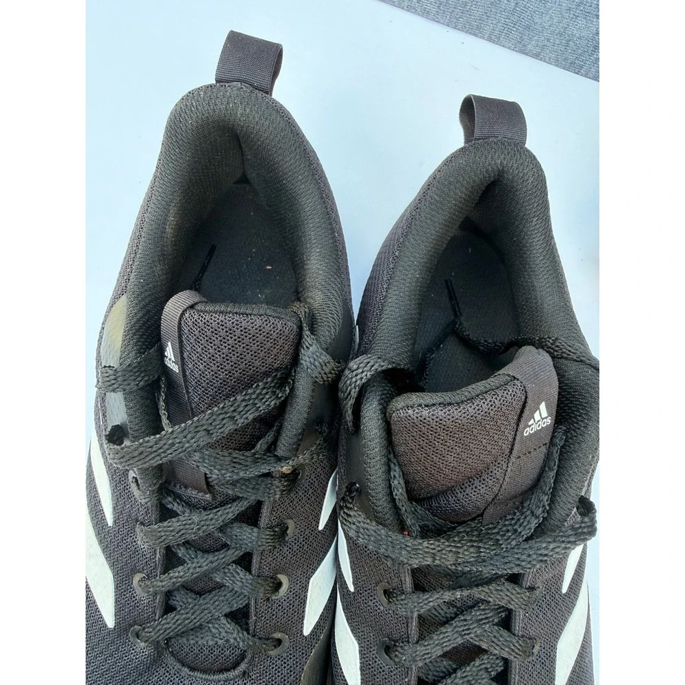 Adidas Gamecourt Shoes Men 12 Black Synthetic Mesh Tennis Sneakers FX3650